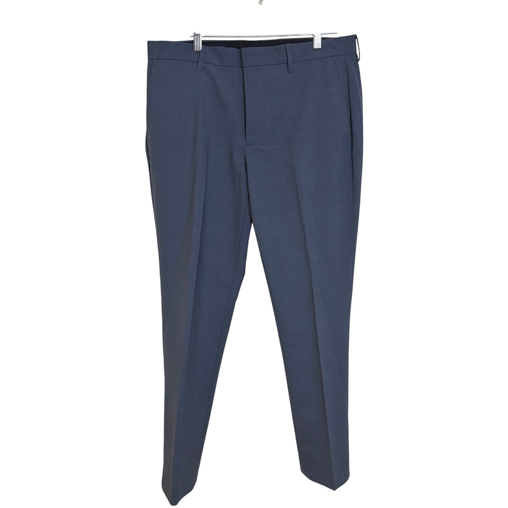 J.Crew Thompson Tapered Dress Pants Mens 32x30 Blue Gray Wool Blend Trousers